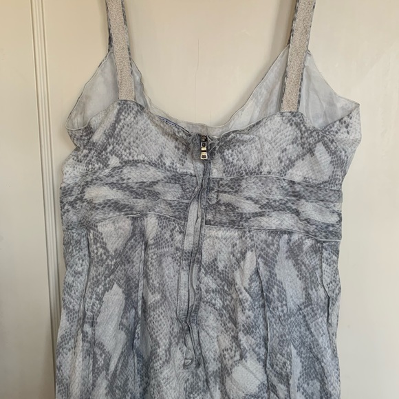Elie Tahari spaghetti strap snakeskin pattern dress size 10 - Picture 3 of 3